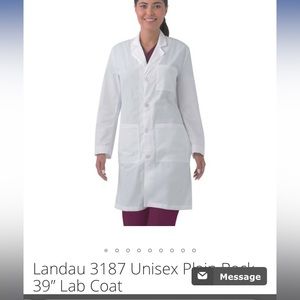 Landau Unisex XLG plain back lab coat